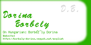 dorina borbely business card